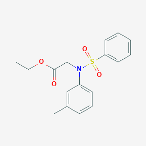 molecular formula C17H19NO4S B5186788 ethyl N-(3-methylphenyl)-N-(phenylsulfonyl)glycinate 