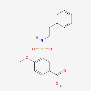 4-methoxy-3-{[(2-phenylethyl)amino]sulfonyl}benzoic acid