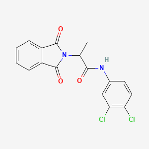 molecular formula C17H12Cl2N2O3 B5186814 N-(3,4-dichlorophenyl)-2-(1,3-dioxo-1,3-dihydro-2H-isoindol-2-yl)propanamide 