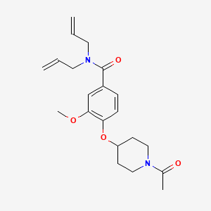 4-[(1-acetyl-4-piperidinyl)oxy]-N,N-diallyl-3-methoxybenzamide