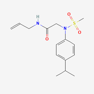 molecular formula C15H22N2O3S B5186864 N~1~-allyl-N~2~-(4-isopropylphenyl)-N~2~-(methylsulfonyl)glycinamide 