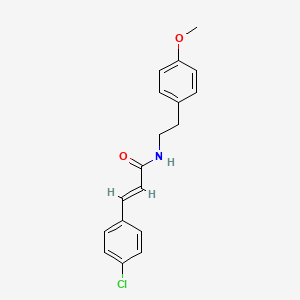 molecular formula C18H18ClNO2 B5186873 3-(4-chlorophenyl)-N-[2-(4-methoxyphenyl)ethyl]acrylamide 