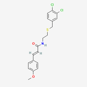 molecular formula C19H19Cl2NO2S B5186875 N-{2-[(3,4-dichlorobenzyl)thio]ethyl}-3-(4-methoxyphenyl)acrylamide 