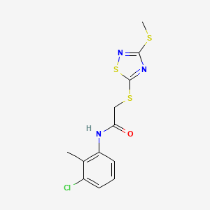 N-(3-chloro-2-methylphenyl)-2-{[3-(methylthio)-1,2,4-thiadiazol-5-yl]thio}acetamide