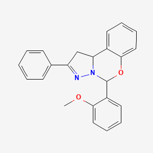 molecular formula C23H20N2O2 B5186934 5-(2-methoxyphenyl)-2-phenyl-1,10b-dihydropyrazolo[1,5-c][1,3]benzoxazine 