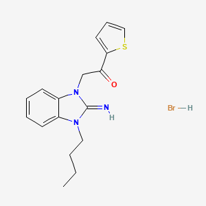 2-(3-butyl-2-imino-2,3-dihydro-1H-benzimidazol-1-yl)-1-(2-thienyl)ethanone hydrobromide