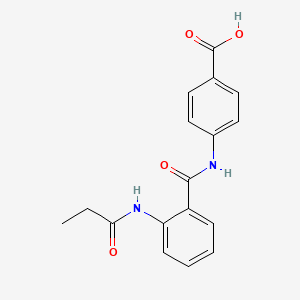 molecular formula C17H16N2O4 B5186960 4-{[2-(propionylamino)benzoyl]amino}benzoic acid 