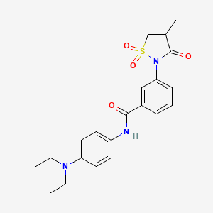 N-[4-(diethylamino)phenyl]-3-(4-methyl-1,1-dioxido-3-oxo-2-isothiazolidinyl)benzamide