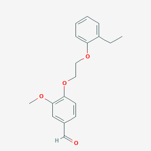 molecular formula C18H20O4 B5186980 4-[2-(2-ethylphenoxy)ethoxy]-3-methoxybenzaldehyde 