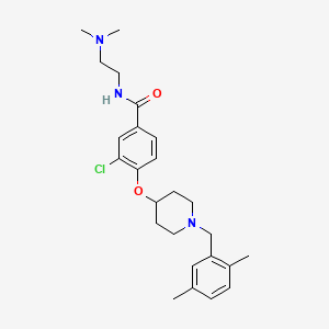 molecular formula C25H34ClN3O2 B5186984 3-chloro-N-[2-(dimethylamino)ethyl]-4-{[1-(2,5-dimethylbenzyl)-4-piperidinyl]oxy}benzamide 
