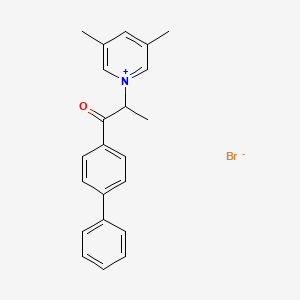 molecular formula C22H22BrNO B5186993 1-[2-(4-biphenylyl)-1-methyl-2-oxoethyl]-3,5-dimethylpyridinium bromide 