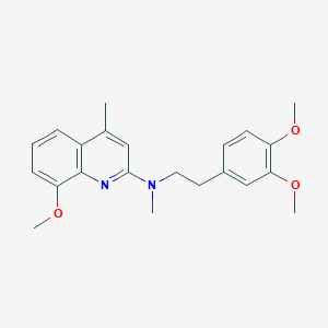 molecular formula C22H26N2O3 B5187026 N-[2-(3,4-dimethoxyphenyl)ethyl]-8-methoxy-N,4-dimethyl-2-quinolinamine 
