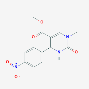 methyl 1,6-dimethyl-4-(4-nitrophenyl)-2-oxo-1,2,3,4-tetrahydro-5-pyrimidinecarboxylate