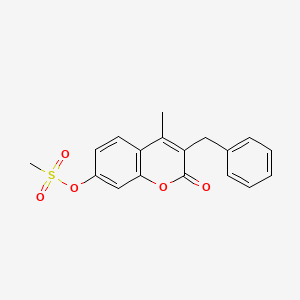 molecular formula C18H16O5S B5187048 3-benzyl-4-methyl-2-oxo-2H-chromen-7-yl methanesulfonate 