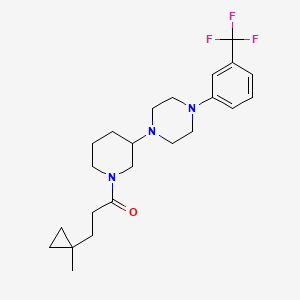 molecular formula C23H32F3N3O B5187049 1-{1-[3-(1-methylcyclopropyl)propanoyl]-3-piperidinyl}-4-[3-(trifluoromethyl)phenyl]piperazine 