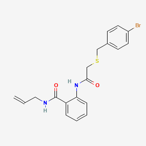 molecular formula C19H19BrN2O2S B5187059 N-allyl-2-({[(4-bromobenzyl)thio]acetyl}amino)benzamide 