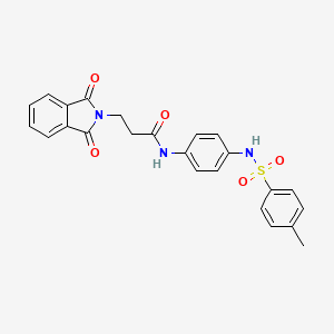 molecular formula C24H21N3O5S B5187095 3-(1,3-dioxo-1,3-dihydro-2H-isoindol-2-yl)-N-(4-{[(4-methylphenyl)sulfonyl]amino}phenyl)propanamide 