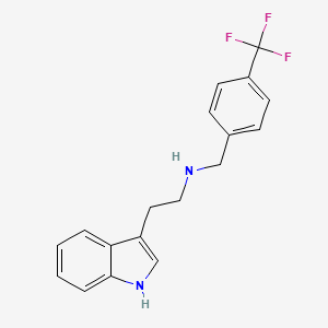 molecular formula C18H17F3N2 B5187109 2-(1H-indol-3-yl)-N-[4-(trifluoromethyl)benzyl]ethanamine 