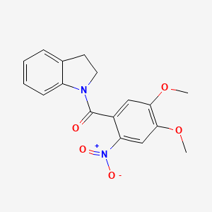 molecular formula C17H16N2O5 B5187116 1-(4,5-dimethoxy-2-nitrobenzoyl)indoline CAS No. 88660-14-4