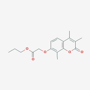 molecular formula C17H20O5 B5187161 propyl [(3,4,8-trimethyl-2-oxo-2H-chromen-7-yl)oxy]acetate 