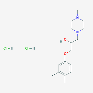 molecular formula C16H28Cl2N2O2 B5187162 1-(3,4-dimethylphenoxy)-3-(4-methyl-1-piperazinyl)-2-propanol dihydrochloride 