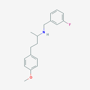 molecular formula C18H22FNO B5187172 (3-fluorobenzyl)[3-(4-methoxyphenyl)-1-methylpropyl]amine 