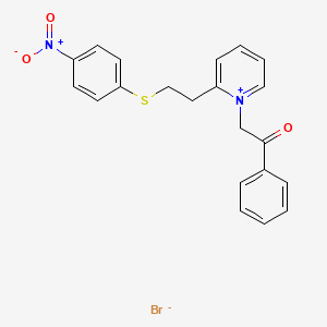 molecular formula C21H19BrN2O3S B5187178 2-{2-[(4-nitrophenyl)thio]ethyl}-1-(2-oxo-2-phenylethyl)pyridinium bromide 