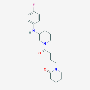 molecular formula C20H28FN3O2 B5187182 1-(4-{3-[(4-fluorophenyl)amino]-1-piperidinyl}-4-oxobutyl)-2-piperidinone 