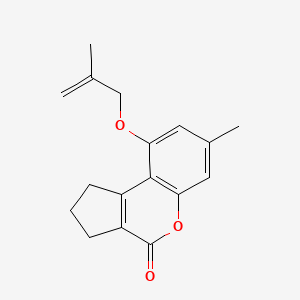 molecular formula C17H18O3 B5187194 7-methyl-9-[(2-methyl-2-propen-1-yl)oxy]-2,3-dihydrocyclopenta[c]chromen-4(1H)-one 