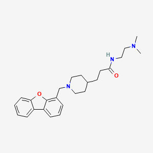 3-[1-(dibenzo[b,d]furan-4-ylmethyl)-4-piperidinyl]-N-[2-(dimethylamino)ethyl]propanamide