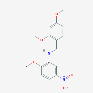 molecular formula C16H18N2O5 B5187353 (2,4-dimethoxybenzyl)(2-methoxy-5-nitrophenyl)amine 