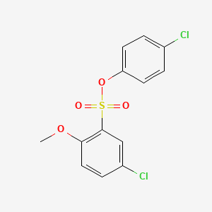 molecular formula C13H10Cl2O4S B5187366 4-chlorophenyl 5-chloro-2-methoxybenzenesulfonate 