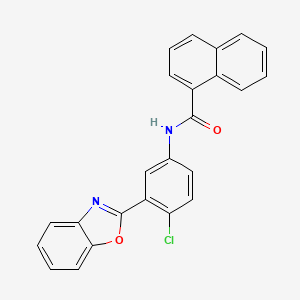 molecular formula C24H15ClN2O2 B5187395 N-[3-(1,3-benzoxazol-2-yl)-4-chlorophenyl]-1-naphthamide 
