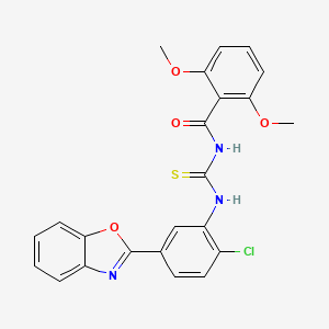 molecular formula C23H18ClN3O4S B5187427 N-({[5-(1,3-benzoxazol-2-yl)-2-chlorophenyl]amino}carbonothioyl)-2,6-dimethoxybenzamide 