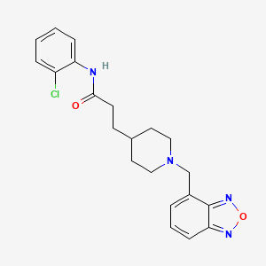 molecular formula C21H23ClN4O2 B5187431 3-[1-(2,1,3-benzoxadiazol-4-ylmethyl)-4-piperidinyl]-N-(2-chlorophenyl)propanamide 