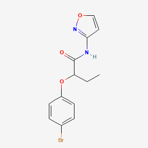 molecular formula C13H13BrN2O3 B5187456 2-(4-bromophenoxy)-N-3-isoxazolylbutanamide 