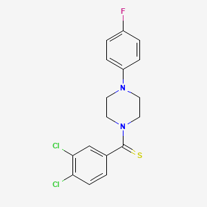 molecular formula C17H15Cl2FN2S B5187514 1-[(3,4-dichlorophenyl)carbonothioyl]-4-(4-fluorophenyl)piperazine 