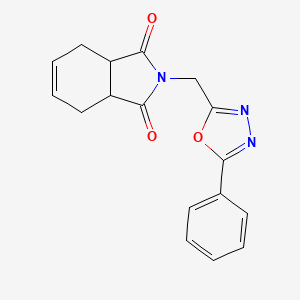 2-[(5-phenyl-1,3,4-oxadiazol-2-yl)methyl]-3a,4,7,7a-tetrahydro-1H-isoindole-1,3(2H)-dione