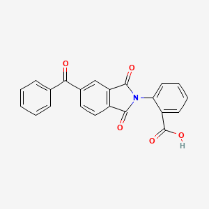 molecular formula C22H13NO5 B5187532 2-(5-benzoyl-1,3-dioxo-1,3-dihydro-2H-isoindol-2-yl)benzoic acid 