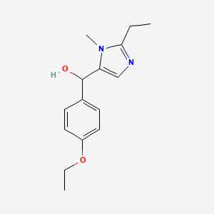 molecular formula C15H20N2O2 B5187546 (4-ethoxyphenyl)(2-ethyl-1-methyl-1H-imidazol-5-yl)methanol 