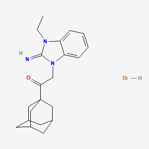 molecular formula C21H28BrN3O B5187565 1-(1-adamantyl)-2-(3-ethyl-2-imino-2,3-dihydro-1H-benzimidazol-1-yl)ethanone hydrobromide 