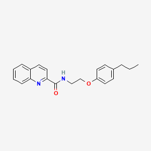 molecular formula C21H22N2O2 B5187566 N-[2-(4-propylphenoxy)ethyl]-2-quinolinecarboxamide 