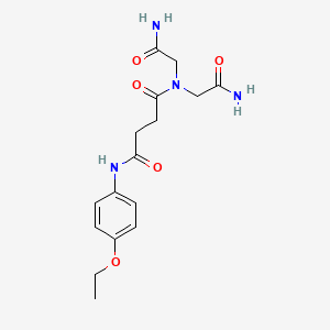 molecular formula C16H22N4O5 B5187658 N,N-bis(2-amino-2-oxoethyl)-N'-(4-ethoxyphenyl)succinamide 