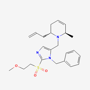 molecular formula C23H31N3O3S B5187668 (2R*,6R*)-2-allyl-1-({1-benzyl-2-[(2-methoxyethyl)sulfonyl]-1H-imidazol-5-yl}methyl)-6-methyl-1,2,3,6-tetrahydropyridine 
