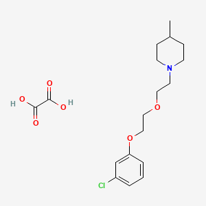 molecular formula C18H26ClNO6 B5187676 1-{2-[2-(3-chlorophenoxy)ethoxy]ethyl}-4-methylpiperidine oxalate 