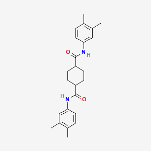 molecular formula C24H30N2O2 B5187686 N,N'-bis(3,4-dimethylphenyl)-1,4-cyclohexanedicarboxamide 