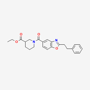 molecular formula C24H26N2O4 B5187689 ethyl 1-{[2-(2-phenylethyl)-1,3-benzoxazol-5-yl]carbonyl}-3-piperidinecarboxylate 