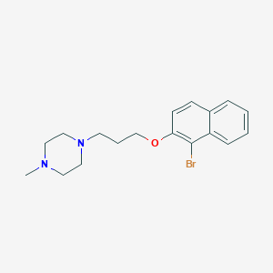 molecular formula C18H23BrN2O B5187711 1-{3-[(1-bromo-2-naphthyl)oxy]propyl}-4-methylpiperazine 