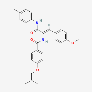 molecular formula C28H30N2O4 B5187734 4-isobutoxy-N-(2-(4-methoxyphenyl)-1-{[(4-methylphenyl)amino]carbonyl}vinyl)benzamide 