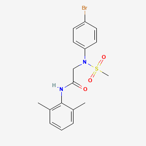 molecular formula C17H19BrN2O3S B5187737 N~2~-(4-bromophenyl)-N~1~-(2,6-dimethylphenyl)-N~2~-(methylsulfonyl)glycinamide 